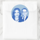 Kamala Harris und Josh Shapiro Runder Aufkleber (Tasche)
