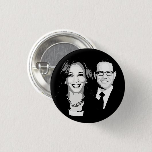 Kamala Harris und Josh Shapiro Ticket Button (Vorne & Hinten)