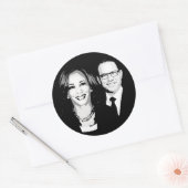 Kamala Harris und Josh Shapiro Ticket Runder Aufkleber (Umschlag)