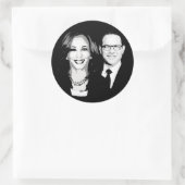 Kamala Harris und Josh Shapiro Ticket Runder Aufkleber (Tasche)