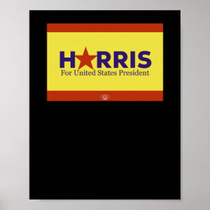 Kamala Harris und Tim W für Präsident 2024 Throwba Poster