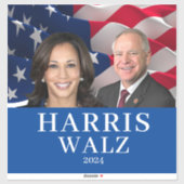 Kamala Harris und Tim Walz 2024 Aufkleber (Blatt)