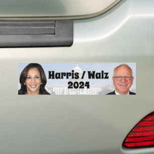 Kamala Harris und Tim Walz 2024 Autoaufkleber