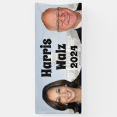 Kamala Harris und Tim Walz 2024 Banner (Vertikal)
