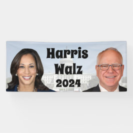 Kamala Harris und Tim Walz 2024 Banner