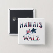 Kamala Harris und Tim Walz 2024 Button (Vorne & Hinten)