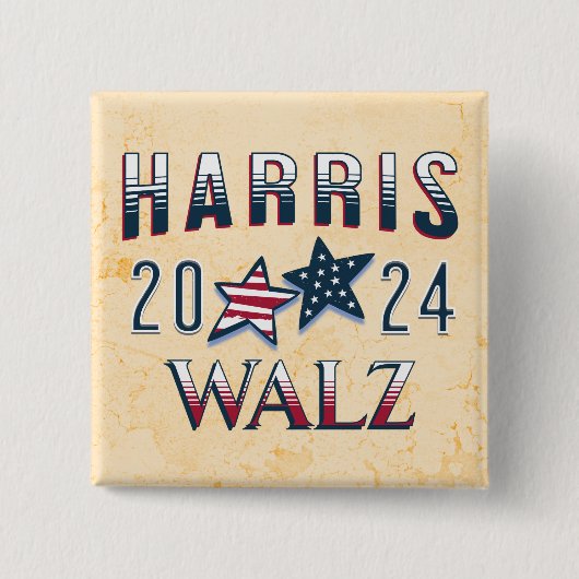 Kamala Harris und Tim Walz 2024 Button (Vorderseite)