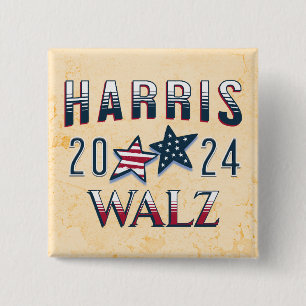 Kamala Harris und Tim Walz 2024 Button
