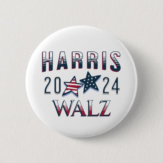 Kamala Harris und Tim Walz 2024 Button (Vorderseite)
