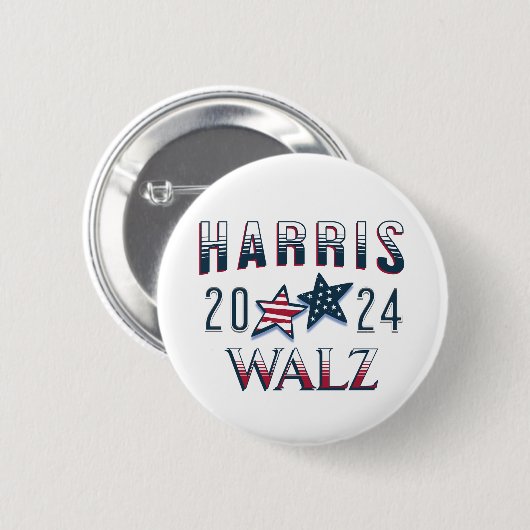 Kamala Harris und Tim Walz 2024 Button (Vorne & Hinten)