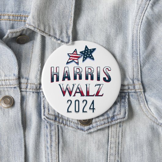 Kamala Harris und Tim Walz 2024 Button (Beispiel)