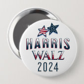 Kamala Harris und Tim Walz 2024 Button (Vorne & Hinten)