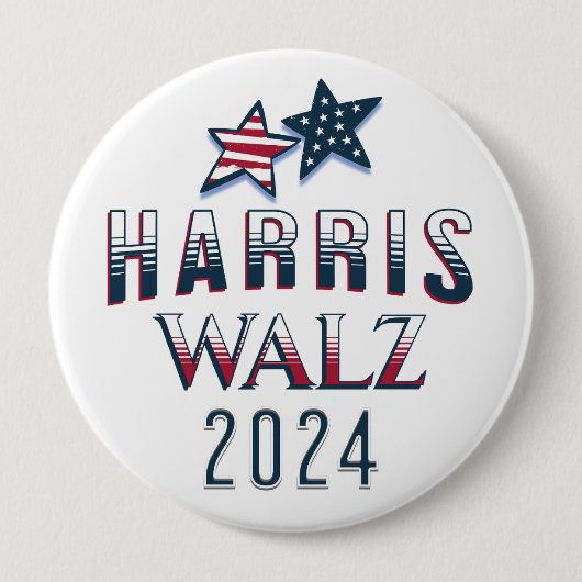 Kamala Harris und Tim Walz 2024 Button (Vorderseite)