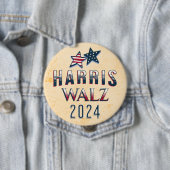 Kamala Harris und Tim Walz 2024 Button (Beispiel)
