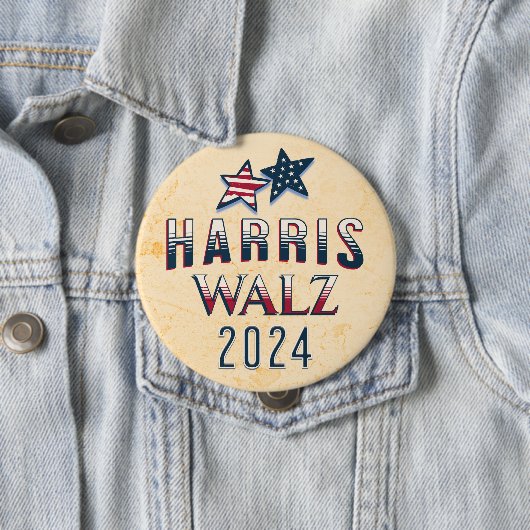 Kamala Harris und Tim Walz 2024 Button (Beispiel)