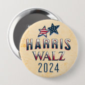 Kamala Harris und Tim Walz 2024 Button (Vorne & Hinten)