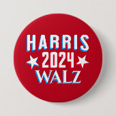 Kamala Harris und Tim Walz 2024 Button (Vorderseite)