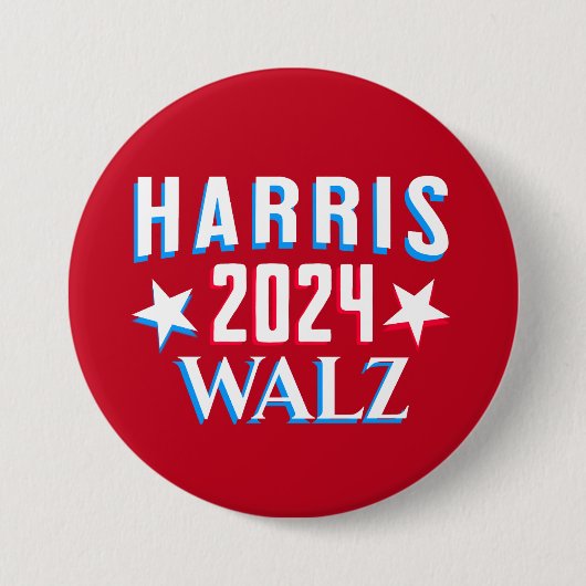 Kamala Harris und Tim Walz 2024 Button (Vorderseite)