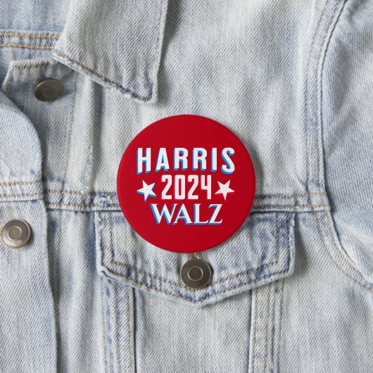 Kamala Harris und Tim Walz 2024 Button (Beispiel)