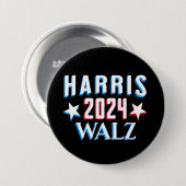 Kamala Harris und Tim Walz 2024 Button (Vorne & Hinten)