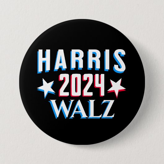 Kamala Harris und Tim Walz 2024 Button (Vorderseite)