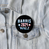 Kamala Harris und Tim Walz 2024 Button (Beispiel)