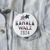 Kamala Harris und Tim Walz 2024 Button (Beispiel)