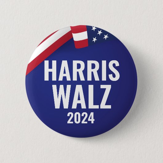 Kamala Harris und Tim Walz 2024 Button (Vorderseite)