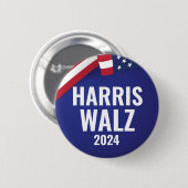 Kamala Harris und Tim Walz 2024 Button (Vorne & Hinten)