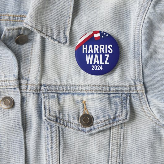Kamala Harris und Tim Walz 2024 Button (Beispiel)