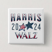 Kamala Harris und Tim Walz 2024 Button (Vorderseite)