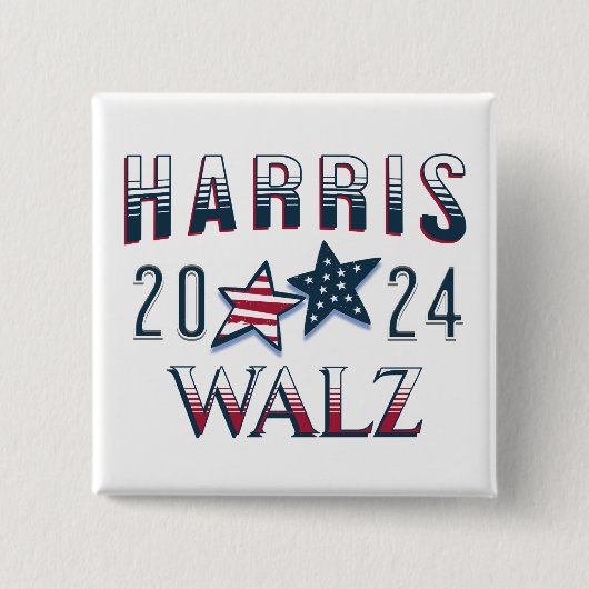 Kamala Harris und Tim Walz 2024 Button (Vorderseite)