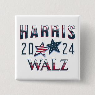 Kamala Harris und Tim Walz 2024 Button
