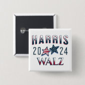 Kamala Harris und Tim Walz 2024 Button (Vorne & Hinten)