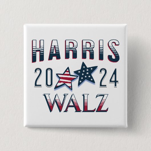 Kamala Harris und Tim Walz 2024 Button (Vorderseite)