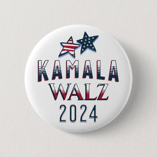 Kamala Harris und Tim Walz 2024 Button (Vorderseite)