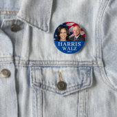 Kamala Harris und Tim Walz 2024 Button (Beispiel)