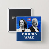 Kamala Harris und Tim Walz 2024 Button (Vorne & Hinten)