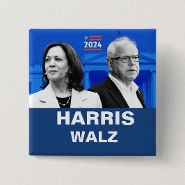 Kamala Harris und Tim Walz 2024 Button