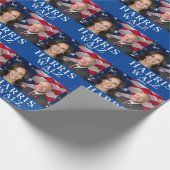 Kamala Harris und Tim Walz 2024 Geschenkpapier (Ecke)