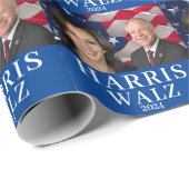 Kamala Harris und Tim Walz 2024 Geschenkpapier (Rolleneckpunkt)