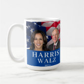 Kamala Harris und Tim Walz 2024 Kaffeetasse (Links)