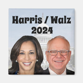 Kamala Harris und Tim Walz 2024 Magnet
