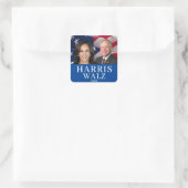 Kamala Harris und Tim Walz 2024 Quadratischer Aufkleber (Tasche)