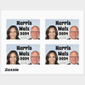 Kamala Harris und Tim Walz 2024 Rechteckiger Aufkleber (Blatt)