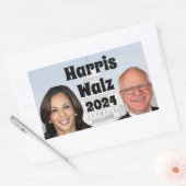 Kamala Harris und Tim Walz 2024 Rechteckiger Aufkleber (Umschlag)