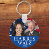 Kamala Harris und Tim Walz 2024 Schlüsselanhänger (Rückseite)
