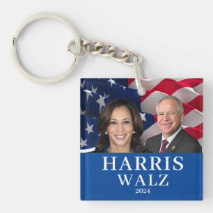 Kamala Harris und Tim Walz 2024 Schlüsselanhänger