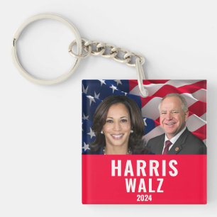 Kamala Harris und Tim Walz 2024 Schlüsselanhänger