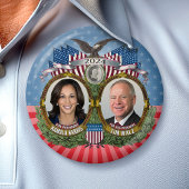 Kamala Harris und Tim Walz 2024 - Stars Jugate Button